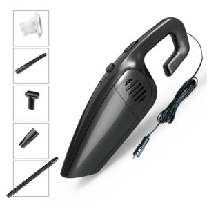 Car Vacuum Cleaner 12V Portable Car Vacuum Cleaner - WiredKing Kong Black, USB